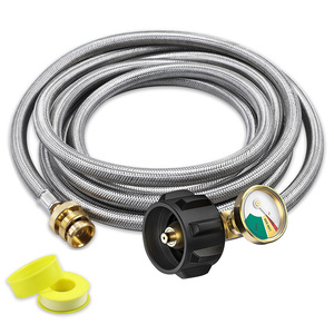 Adaptateur de tuyau de propane Coleman, 12 pieds, en acier inoxydable, avec manomètre, pour réchauds de camping - Product Image 2