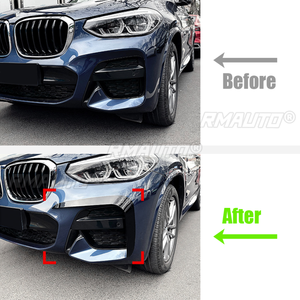 Spoiler de pare-chocs avant, cache de feux antibrouillard, lame d'air, séparateur pour BMW X3 G01 X4 G02 M Sport 2018 2019 2020 2021 Kit carrosserie Tuning - Product Image 2
