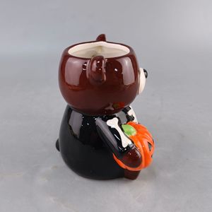 Tazza in Ceramica Personalizzata Creativa per Halloween e Compleanno con Orsetto Scheletro e Zucca - Product Image 4