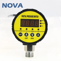Manomètre numérique LCD NOVA, haute précision 1% FS, 250 bar, capteur de pression général, jauge de pression d'eau et d'air, IP65, ABS