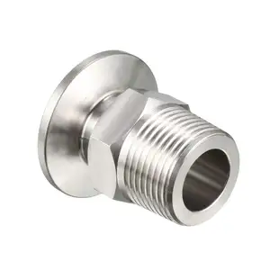 Boru tesisat 1/4 "3/8" 1/2 "3/4" 1 "NPT erkek dişi 1.5" üçlü kelepçe geçme burç boru ekleme parçası konektörü SS304 paslanmaz çelik vidalar