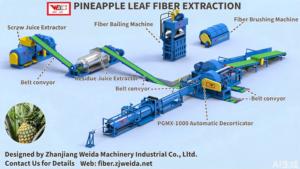 Eco-friendly Banana/Sisal/Pineapple Leaf Fiber Processing Machine CE Certified, Zero-Waste Process for Sustainable Production - Product Image 2