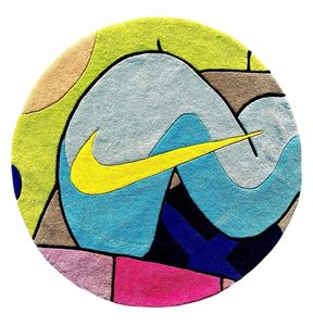 Alfombra bordada a mano tallada a mano de lana de Nueva Zelanda, conjuntos de alfombras de área de exportación de viaje de boda geométrica moderna - Product Image 1