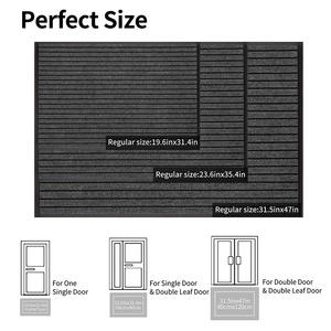 Tapis de porte rayé épaissi pour usage extérieur, antidérapant, en PVC, rectangulaire - Product Image 4