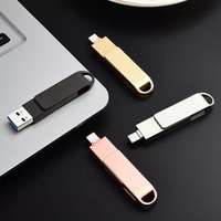 Gitra – clé Usb 3 en 1 pivotante en métal, support à mémoire de 16GB, support à mémoire de 64GB et 32GB, support à mémoire de 128GB