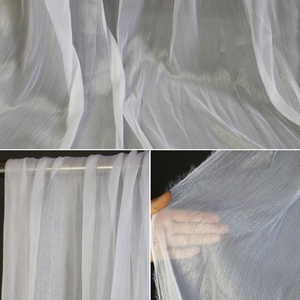Valance and swagdenierhigh-t-quality Silk Chiffon Fabric 120D Sheer Chiffon gasa blanca telón <span class=keywords><strong>de</strong></span> fondo <span class=keywords><strong>para</strong></span> la decoración - Product Image 5