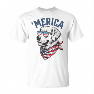 Camiseta Golden Retriever 4th Of July Merica Usa con gafas de sol - Product Image 2