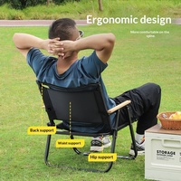 Chaise de camping pliable portable OEM, directement de l'usine, en métal, pour pique-nique en extérieur, plage et pêche