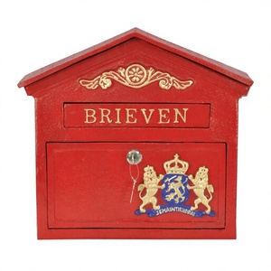 Door Mounted Brieven Letter <b>Box</b> Garden and Home Supplies Metal Post <b>Box</b> and Mails Holder Case Handmade Parcel Receiving <b>Box</b> - Product Image 1