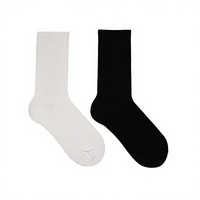 Chaussettes de sport tricotées en coton 100% pour jeunes, motif tendance, 4 couleurs, avec revers et bordure, style streetwear, collection automne, OEM