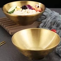 Bol coréen pour nouilles froides, ramen japonais, en acier inoxydable 304/201, écologique, sans danger pour les aliments, logo/emballage personnalisé, bibimbap/soupe