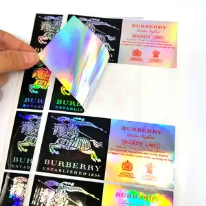 Custom Die Cut Vinyl Laptop Holografische Hologram Laser Platte Security Label Sticker