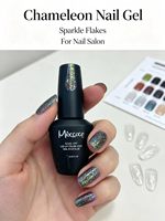 Gel per Unghie MultiShade Chameleon Flake Mixcoco Iridescente Olografico UV Soakable per Decorazioni Estive Fai-da-Te