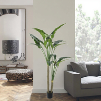 Plante artificielle de caladium vert style nordique, écologique, haute simulation, décoration intérieure, plante en pot pour fenêtre, 130-230 cm