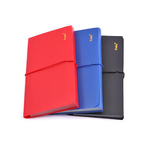 Porte-documents accordéon Foska, couleurs assorties, en PP durable, avec fermeture élastique et étiquettes colorées - Product Image 1