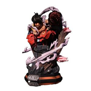 Haute qualité une pièce Anime Figure <span class=keywords><strong>Luffy</strong></span> Figure <span class=keywords><strong>Kimono</strong></span> GK Statue avec double tête sculpte lumière LED 26cm Anime Action Figure - Product Image 1