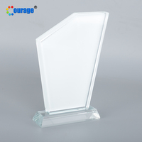 Cadre photo en verre cristal de haute qualité avec revêtement par sublimation polygonal, vente en gros BSJ-11