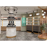 Présentoir de magasin de parfum de centre commercial, Table de comptoir en verre, armoire d'exposition de parfum de conception de magasin de parfum, support d'étagère, meubles