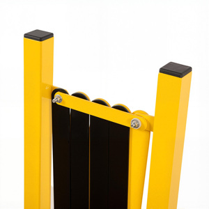 Barrière extensible en acier robuste de 3 m, clôture de sécurité télescopique pliable pour entrepôt, atelier et sécurité industrielle - Product Image 3
