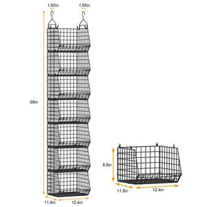 ארון תלייה מתקפל ארון ארון תיל ארון בגדים מדפים עם 5 s ווים לנעלי בגדים - Product Image 5