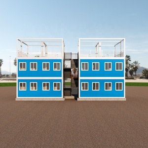 Casa contenedor prefabricada moderna de bajo costo de fábrica, casas planas de doble capa a prueba de terremotos con balcón para <span class=keywords><strong>Argentina</strong></span> - Product Image 2