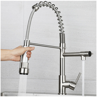 Meilleures ventes : Robinet de cuisine monocommande gris avec douchette extractible effet cascade pour lavabo