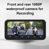 Cámara Inalámbrica de 6.25 Pulgadas TMPS Carplay Android Auto, Pantalla IP67, Reproductor para Motocicleta, Navegador GPS