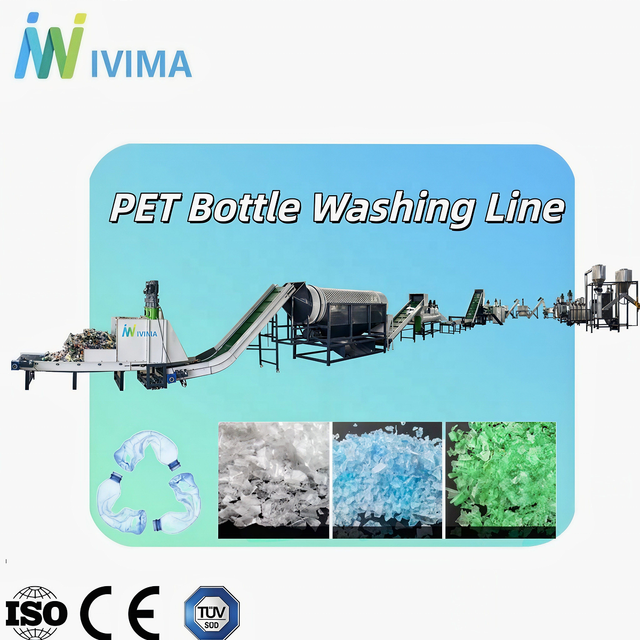 Industrial Standard Heavy Duty Motor Universal 3000kg Hourly Waste Plastic PET Bottle Crushing Cleaning Recycling Machine