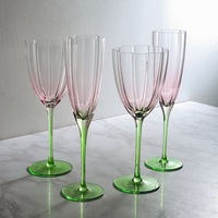 Verre à vin vintage, coupe à champagne, gobelet à pied rétro de luxe à motif floral dégradé, verre à vin esthétique pour usage quotidien à la maison