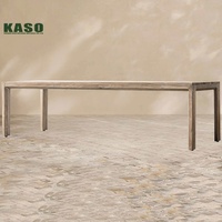 Ensemble de meubles de jardin en bois pour hôtel, villa, terrasse extérieure, ensemble de table et de chaises en teck
