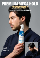 Spray Unisex Biologico per Lucentezza Naturale, Tenuta Forte, Protezione dal Calore, per Capelli Secchi, Ricci, Crespi, Texturizzante, Senza Solfati, Vegano, OEM/ODM