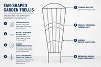 Treillis de jardin décoratif en fer forgé, design feuille d'oiseau, support pour plantes grimpantes, roses, lierre, décoration de jardin, 40x104CM, antirouille