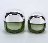 Ensemble de flacons cosmétiques cylindriques en acrylique pour femmes, pour nettoyant visage, masque, sérum, emballage