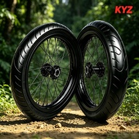Jeu de roues Enduro, avant 17 x 2.15, arrière 17 x 3.0, jantes en aluminium anodisé CNC, 100 80 17 130 70 17, Sur Ron Light Bee 2 Supermoto