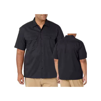 Chemise de travail à manches courtes surdimensionnée pour homme, personnalisable, uniforme de construction industrielle, en coton, conçue pour la performance