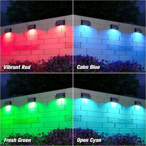 Luces Solares para Escaleras, Barandillas y Vallas, Luces de Escalón de 7 Colores, Multimodo, para Jardín, Camino, Ambiente Exterior - Product Image 5