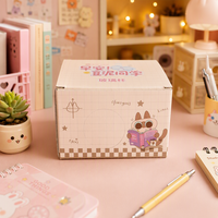 Boîte de rangement en carton personnalisée, boîte d'emballage en papier respectueuse de l'environnement, peut être utilisée pour l'emballage du verre.