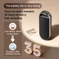 Enregistreur vocal numérique micro-porte-clés 8 Go/16 Go avec format audio WAV, connecteur USB, longue autonomie, design métallique discret