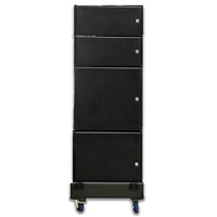 Système de haut-parleurs Line Array passifs étanches d'extérieur LS3 KSL(4+4+2) Mono 580W/700W avec 8 impédances, garantie de 3 ans, boîtier en bois
