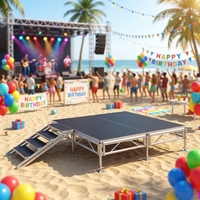 Nouvelle Scène Modulaire Carrée de Luxe en Alliage d'Aluminium, Plateforme Réglable pour Concerts, Mariages et Événements Extérieurs