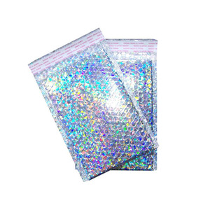 Hot bán tùy chỉnh chuyển phát nhanh bong bóng Phong bì trắng đỏ độn bưu phẩm vận chuyển Túi làm bằng bền Poly chất liệu cho giày vớ - Product Image 4