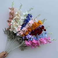 Bunga Hyacinth Delphinium Buatan Tangan Grosir untuk Dekorasi Rangkaian Bunga Pernikahan, Rumah, dan Liburan