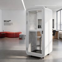 Cabine de bureau acoustique moderne, isolation phonique, espace de travail silencieux, mobilier de bureau pour appels privés