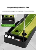 Pgm TL041 Tapis de putting d'intérieur pour entraînement de golf, mini-tapis en gazon artificiel, simulateur pour la maison et le bureau, 2,5 m