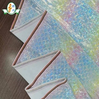 Tissus imprimés personnalisés métallisés brillants effet bronze pour maillots de bain, tissu en polyester