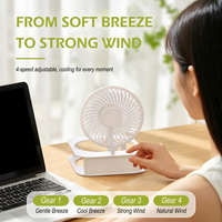 Magnetischer Tragbarer USB-Aufladbarer Elektrischer Ventilator Mini Tischventilator für Innen und Außen Wandmontierbarer Lüfter