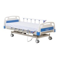 Lit médical électrique réglable à 3 fonctions avec plateau repas en ABS/PP