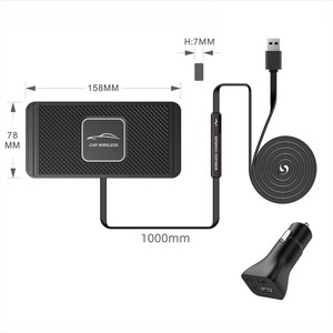Cargador inalámbrico para coche, almohadilla de carga, Cargador rápido antideslizante de 15W para iPhone 11/12/13/14/15/16 Pro Max Samsung Galaxy S20 S10 + Note 9 - Product Image 6