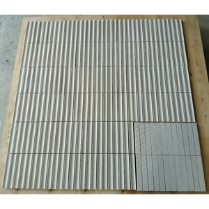 بلاط فسيفساء حجري طبيعي ثلاثي الأبعاد من الترافرتين بتصميم خشبي مموج من ساميستون، ألواح مرنة للجدران بتصميم جرافيكي للفنادق - Product Image 6