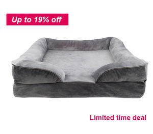 Роскошная ортопедическая кушетка для домашних животных, съемная моющаяся покрывка из искусственного меха, водонепроницаемая поддерживающая пена для средних собак - Product Image 6